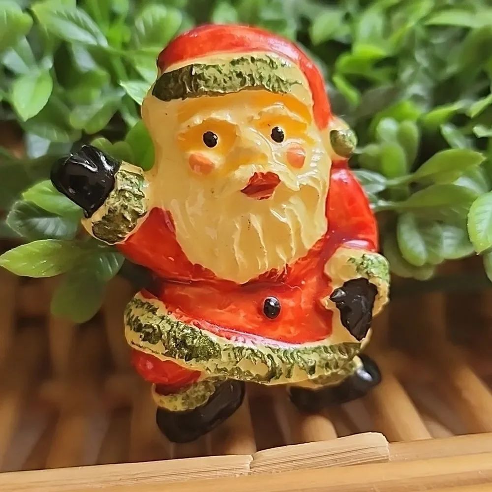 Vintage West German Holiday Christmas Santa Brooch Pin